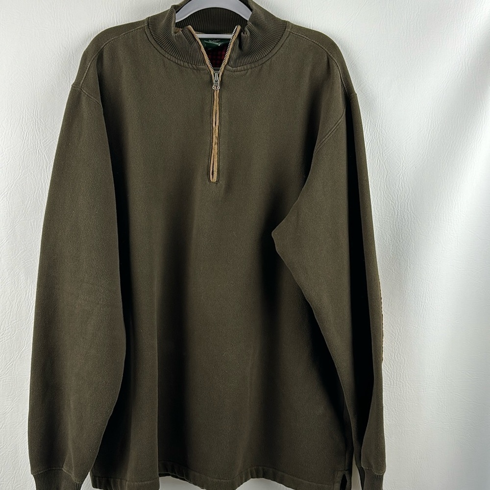 Woolrich Half Zip Elbow Patch Sweatshirt